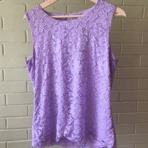 Lavender Laced Tank Top